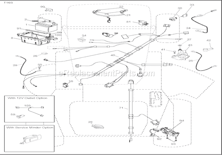 Electrical Diagram and Parts List for 936057 000101 Ariens Lawn Tractor