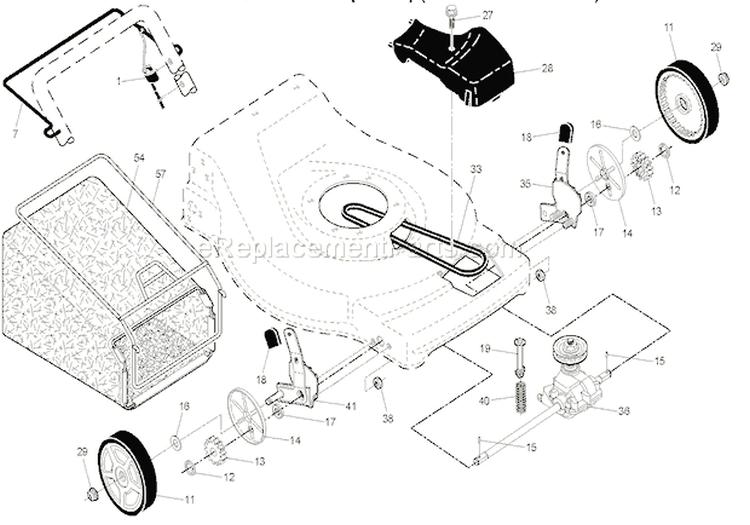 Rotary Lawnmower1 Diagram and Parts List for 961467 000101 Ariens Lawn Mower