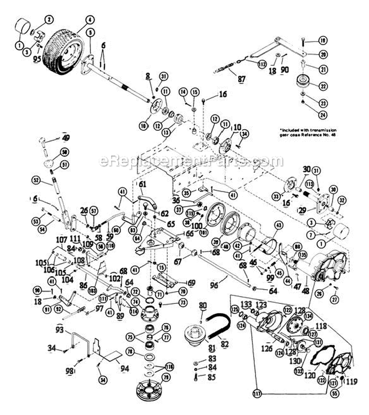 Drive Assembly Diagram and Parts List for 925011 003501 Ariens Lawn Tractor