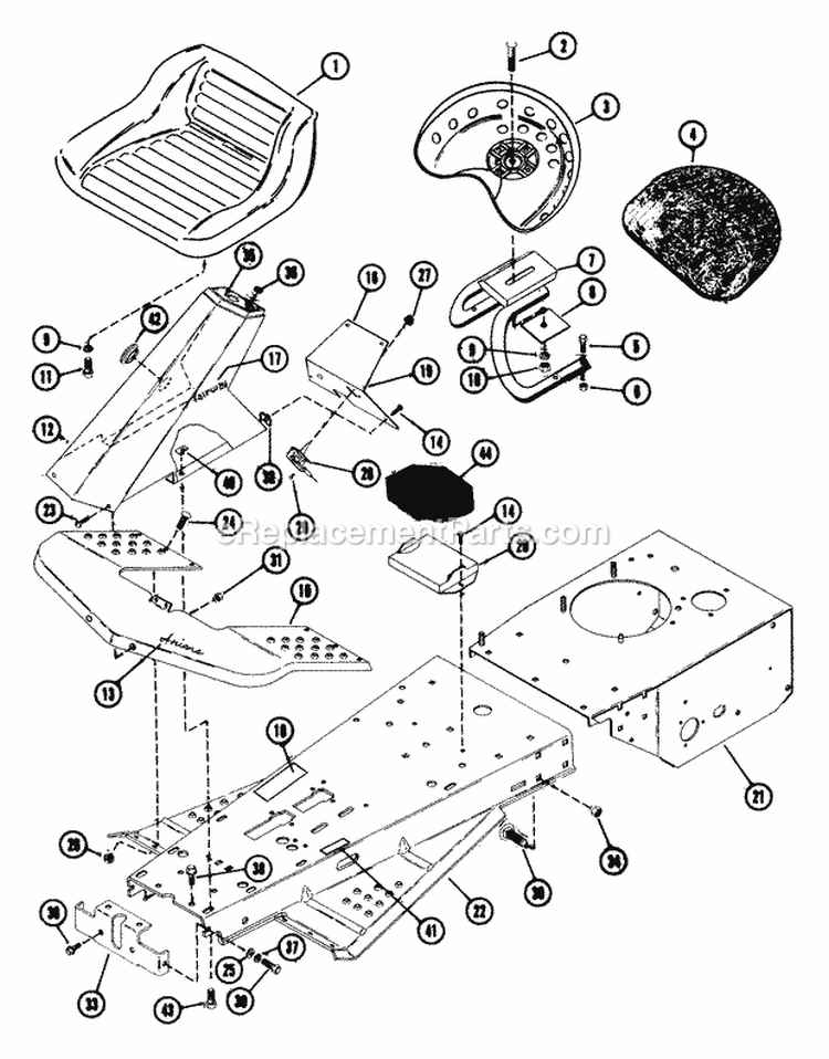 Frame Assembly Diagram and Parts List for 912005 013140 Ariens Lawn Tractor