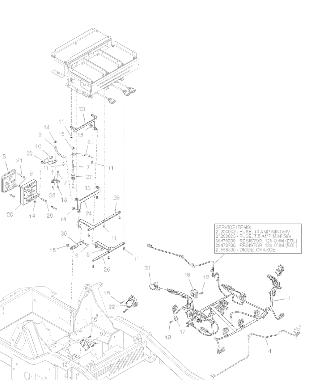 Electrical - Sd Diagram and Parts List for 997311 001500 - 001999 Ariens Lawn Tractor