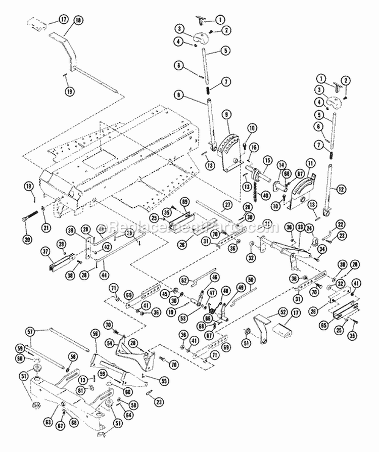 Linkage Assembly Diagram and Parts List for 925011 007001 Ariens Lawn Tractor