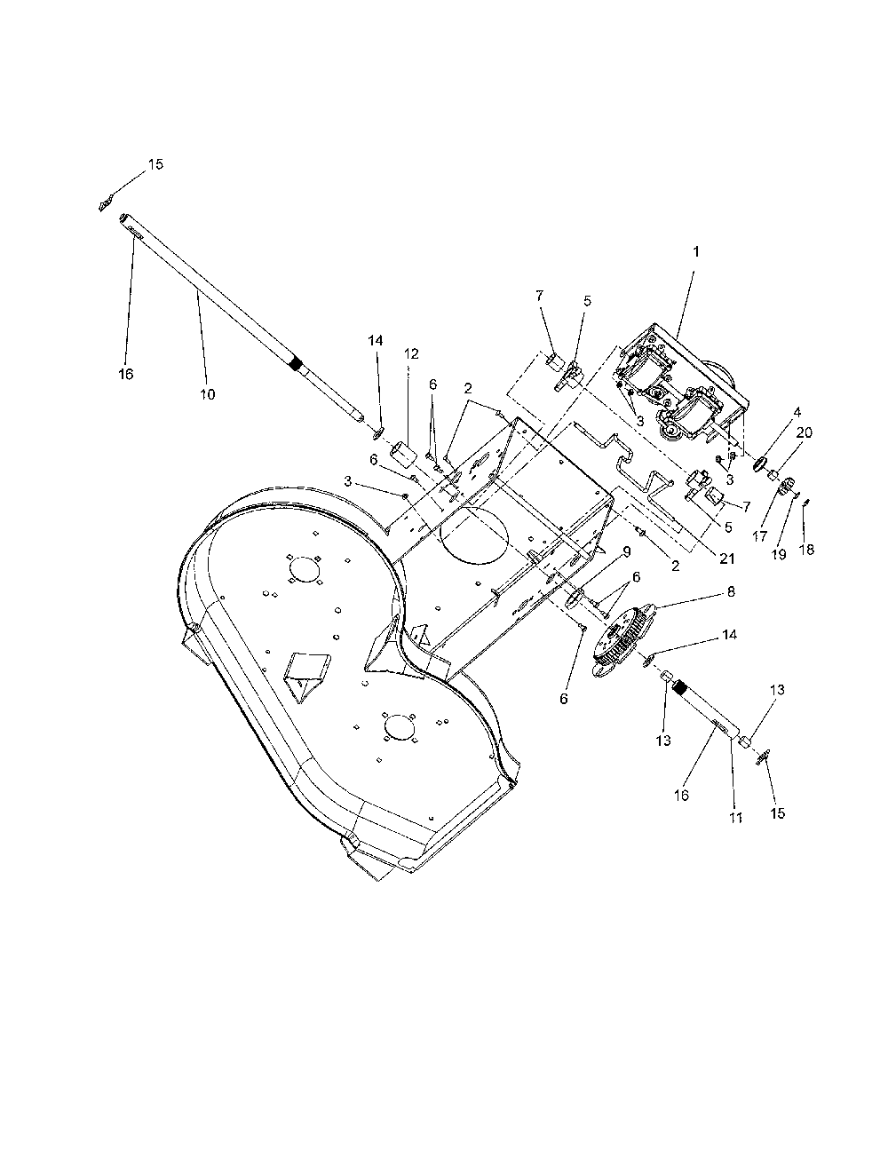 Transmission/drive Diagram and Parts List for 91141000  Ariens Lawn Mower