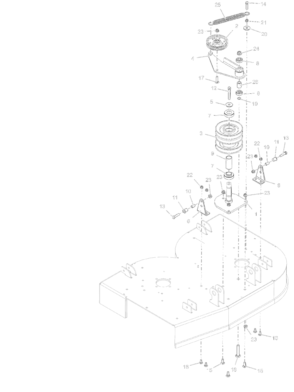 Deck Idlers And Jackshaft Diagram and Parts List for 994302 000101 + Ariens Lawn Tractor Accessories