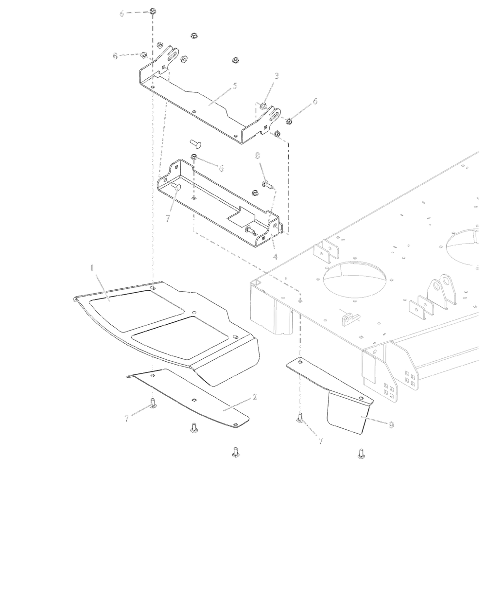 Discharge Chute - 48-Inch - Sd Diagram and Parts List for 997309 001500 - 001999 Ariens Lawn Tractor