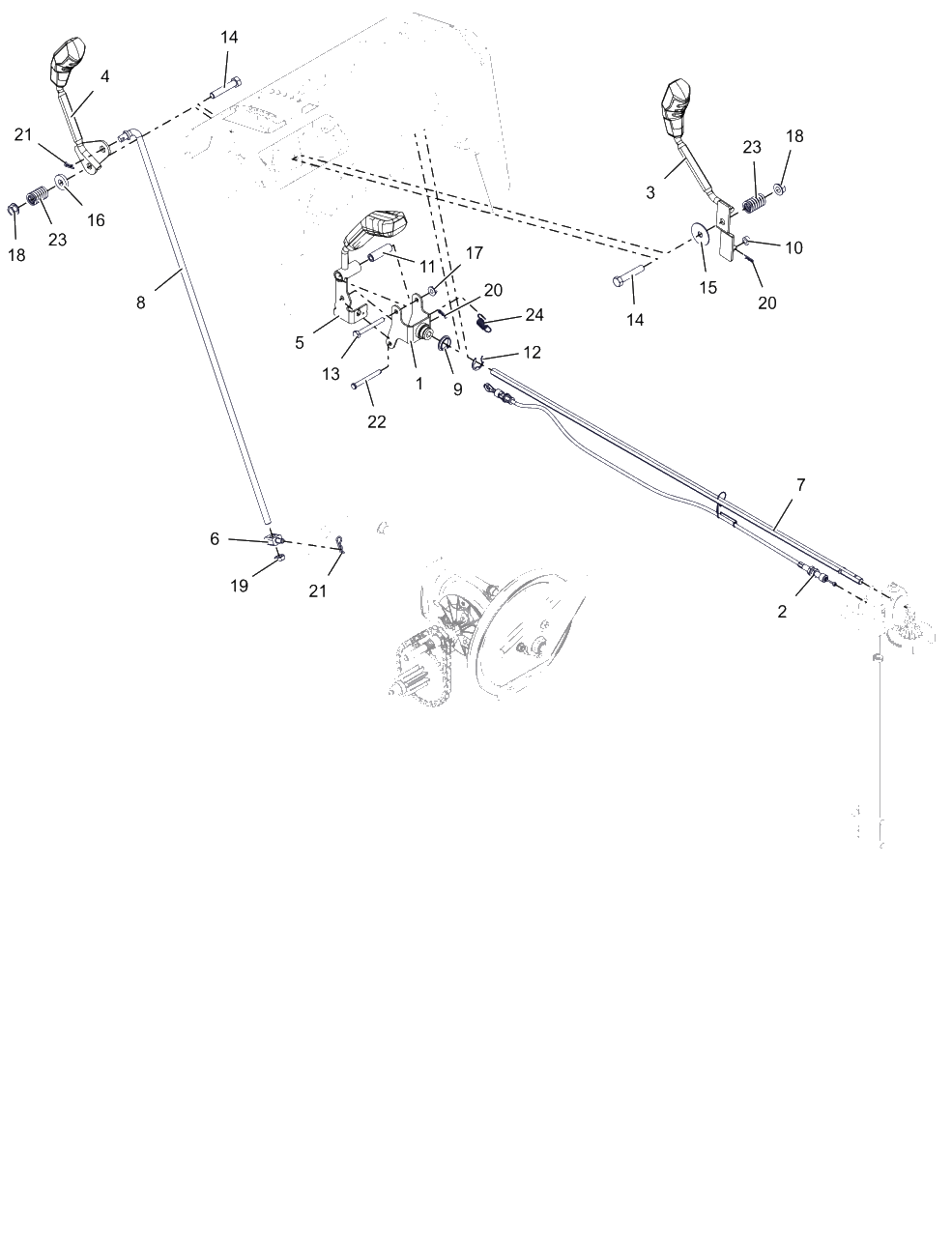 Controls Diagram and Parts List for 926093 000101 & Above Ariens Snow Blower