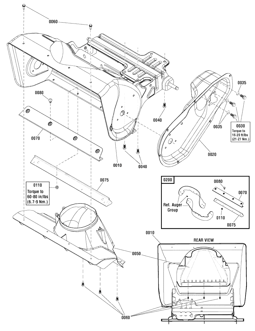 Frame Group Diagram and Parts List for 938022 (1696306-00)(2012) Ariens Snow Blower