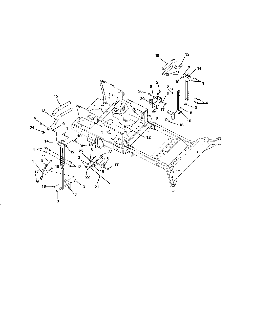 Steering controls Diagram and Parts List for 99105600  Ariens Lawn Mower