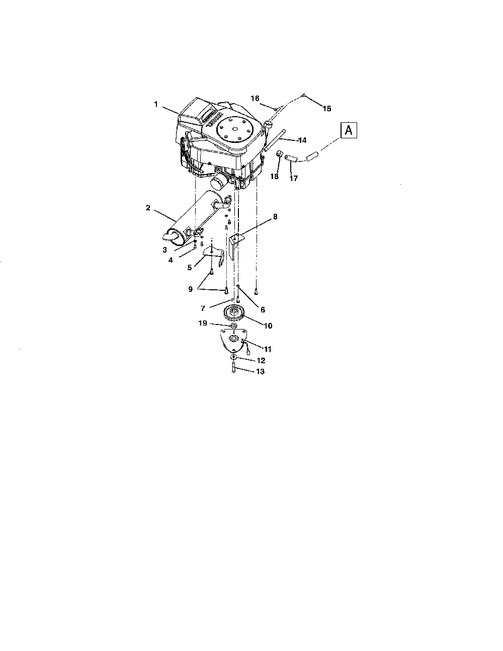 Engine/clutch Diagram and Parts List for 99105600  Ariens Lawn Mower