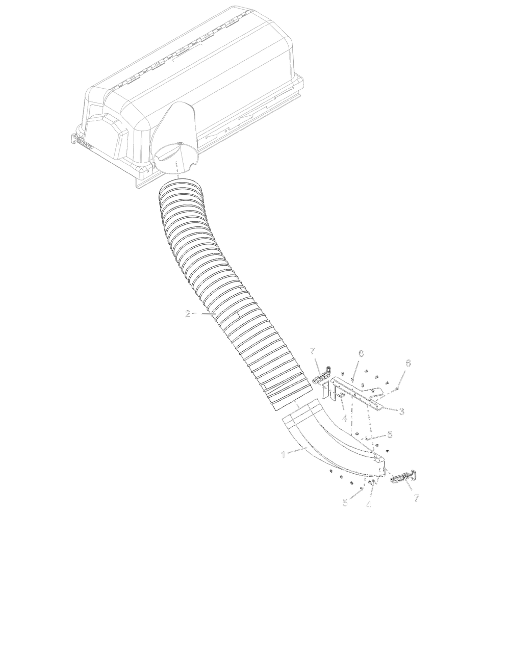 Bagger Boot And Hose – 34-Inch Diagram and Parts List for 815050 000101 + Ariens Lawn Tractor