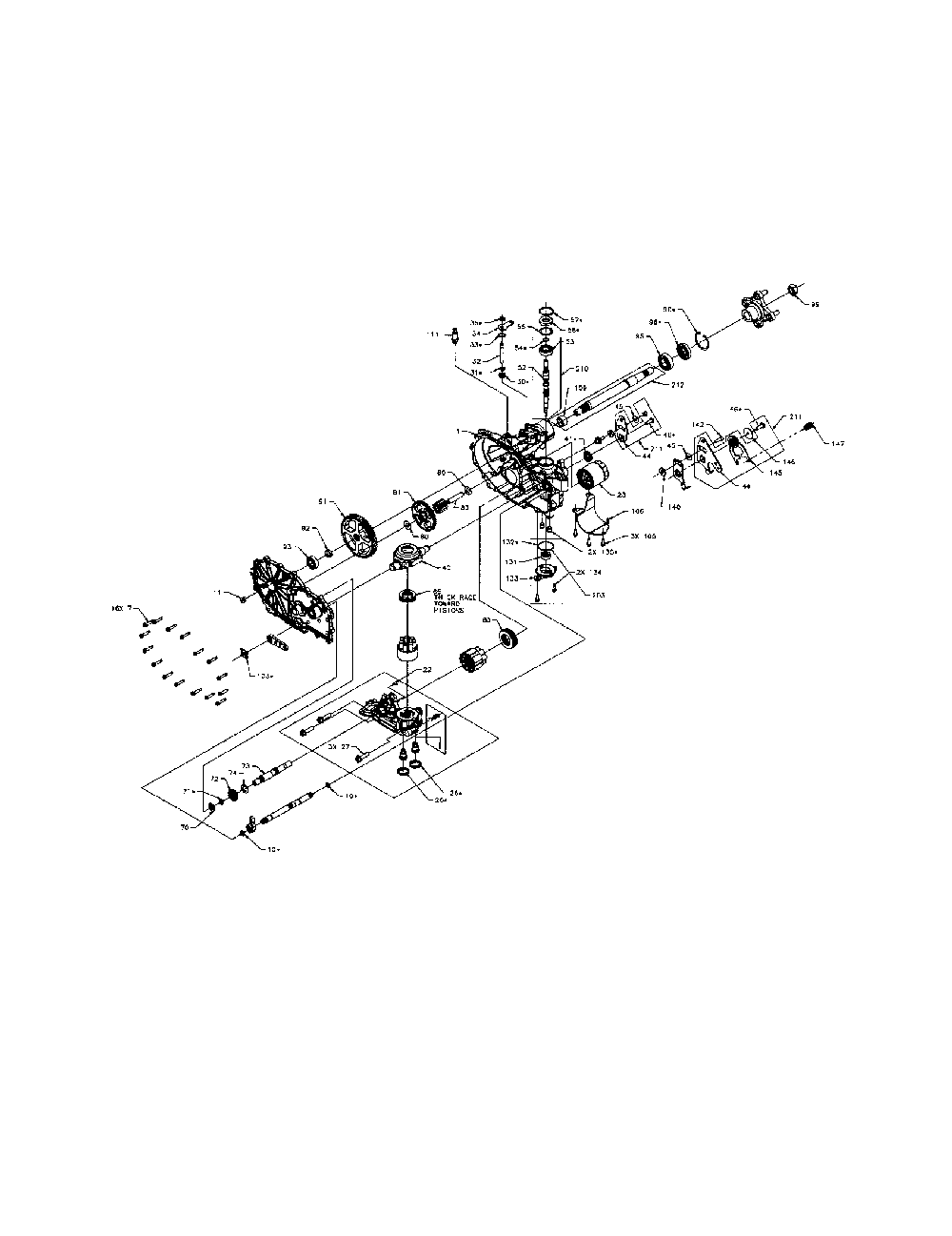 Hydrostatic pump-right hand Diagram and Parts List for 99105600  Ariens Lawn Mower