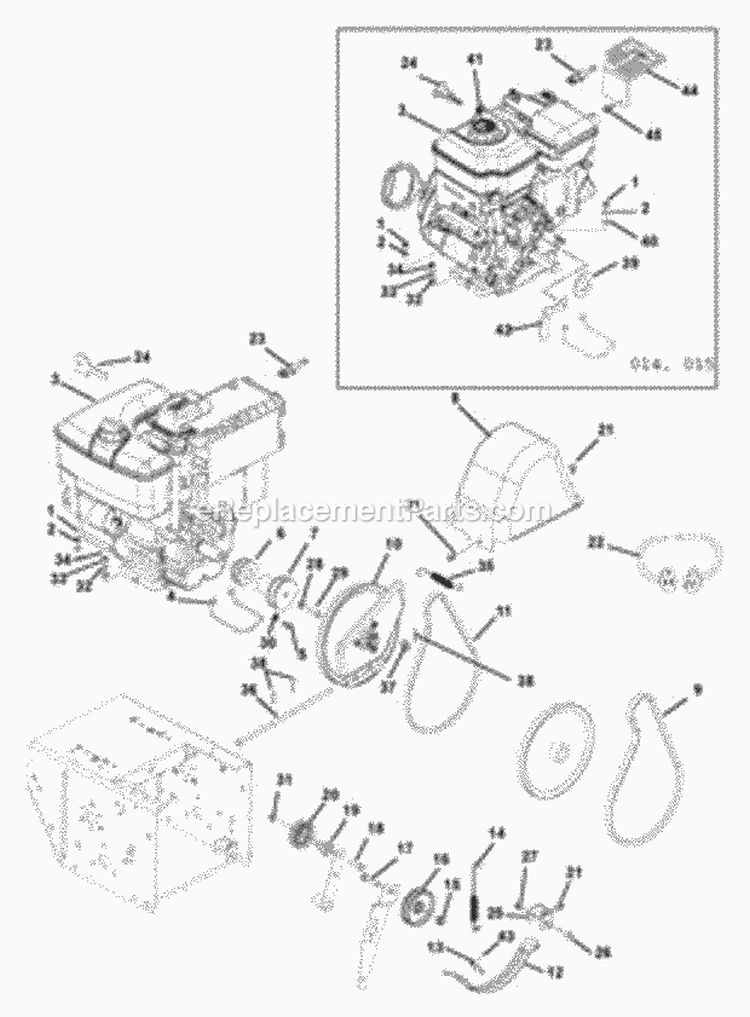 Discharge Chute Diagram and Parts List for 926500 001501 Ariens Snow Blower