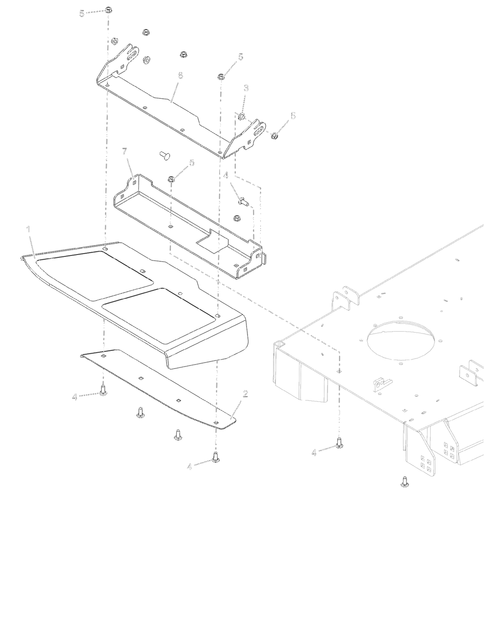 Discharge Chute - Sd Diagram and Parts List for 998301 000101 - 000499 Ariens Lawn Tractor