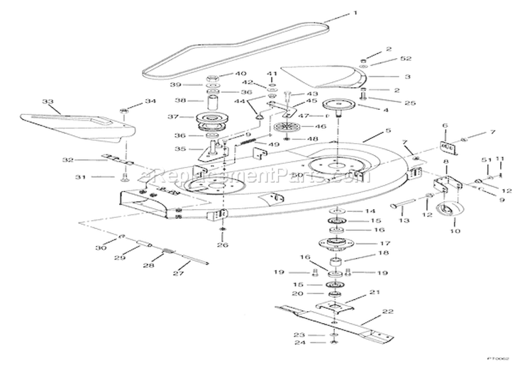 40" Mower Lawn Tractor Diagram and Parts List for 936014 000301 Ariens Lawn Tractor