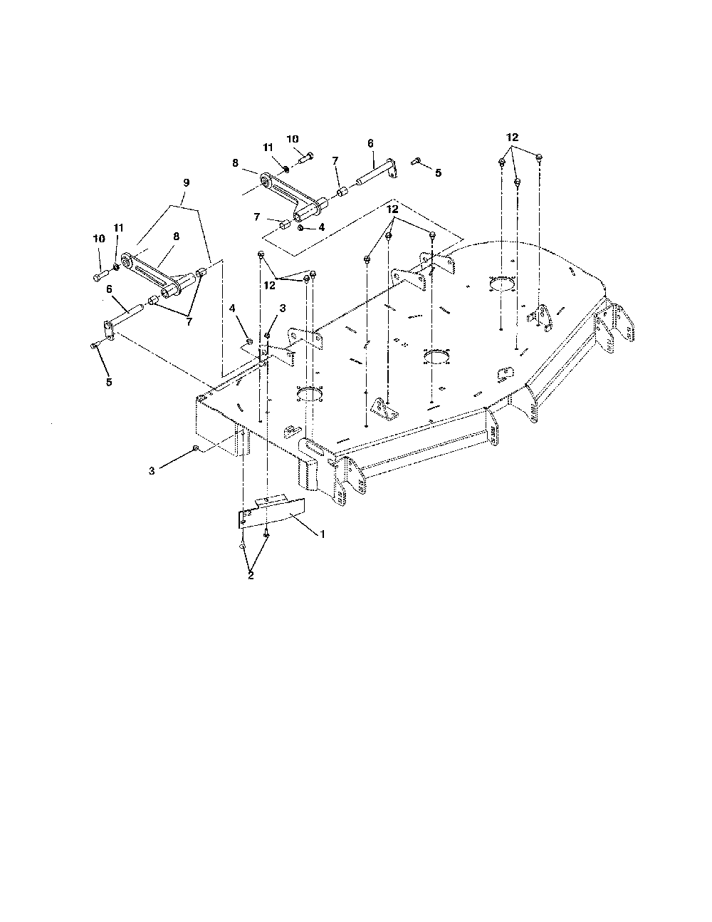Mounting arms Diagram and Parts List for 99105600  Ariens Lawn Mower
