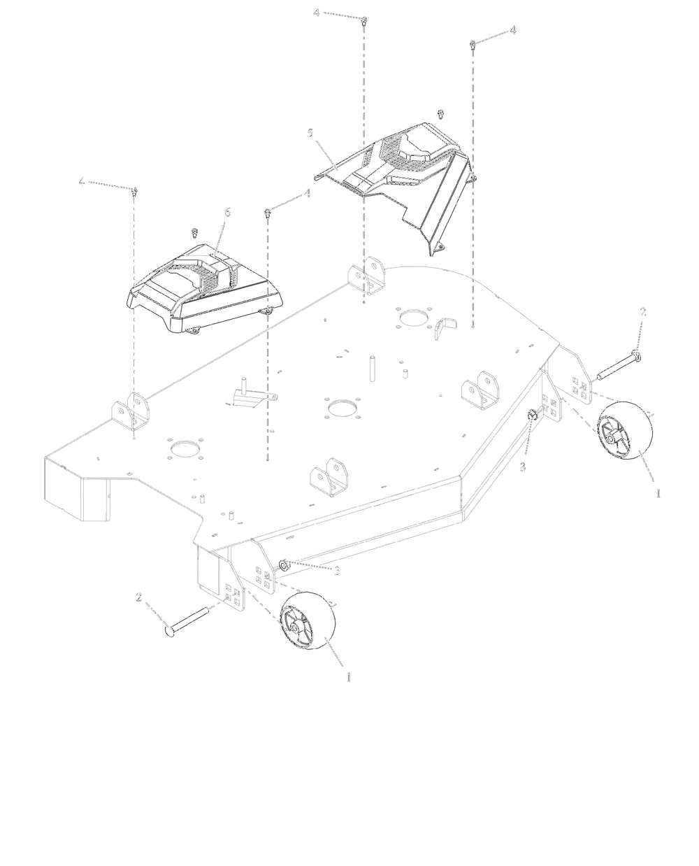 Anti- Scalp Wheels And Belt Covers - 42-Inch And 48-Inch Diagram and Parts List for 918027 035000 + Ariens Lawn Tractor