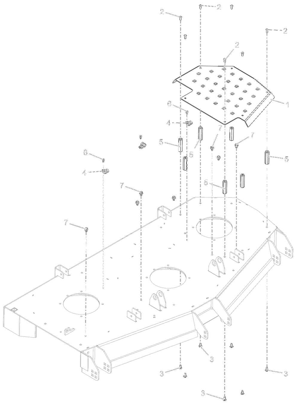 Deck Step Platform - 60-Inch - Sd Diagram and Parts List for 998303 001000 + Ariens Lawn Tractor