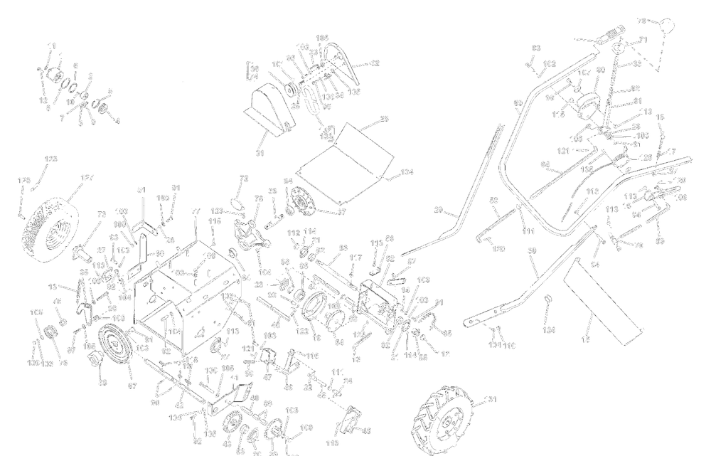 Tractor Parts Diagram and Parts List for 10ML60 006001 - 017000 Ariens Lawn Tractor Accessories