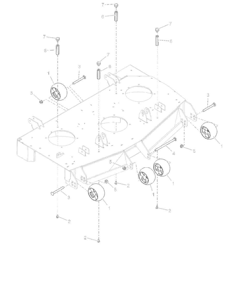 Anti-Scalp Wheels - 48-Inch - Sd Diagram and Parts List for 998307 001000 + Ariens Lawn Tractor