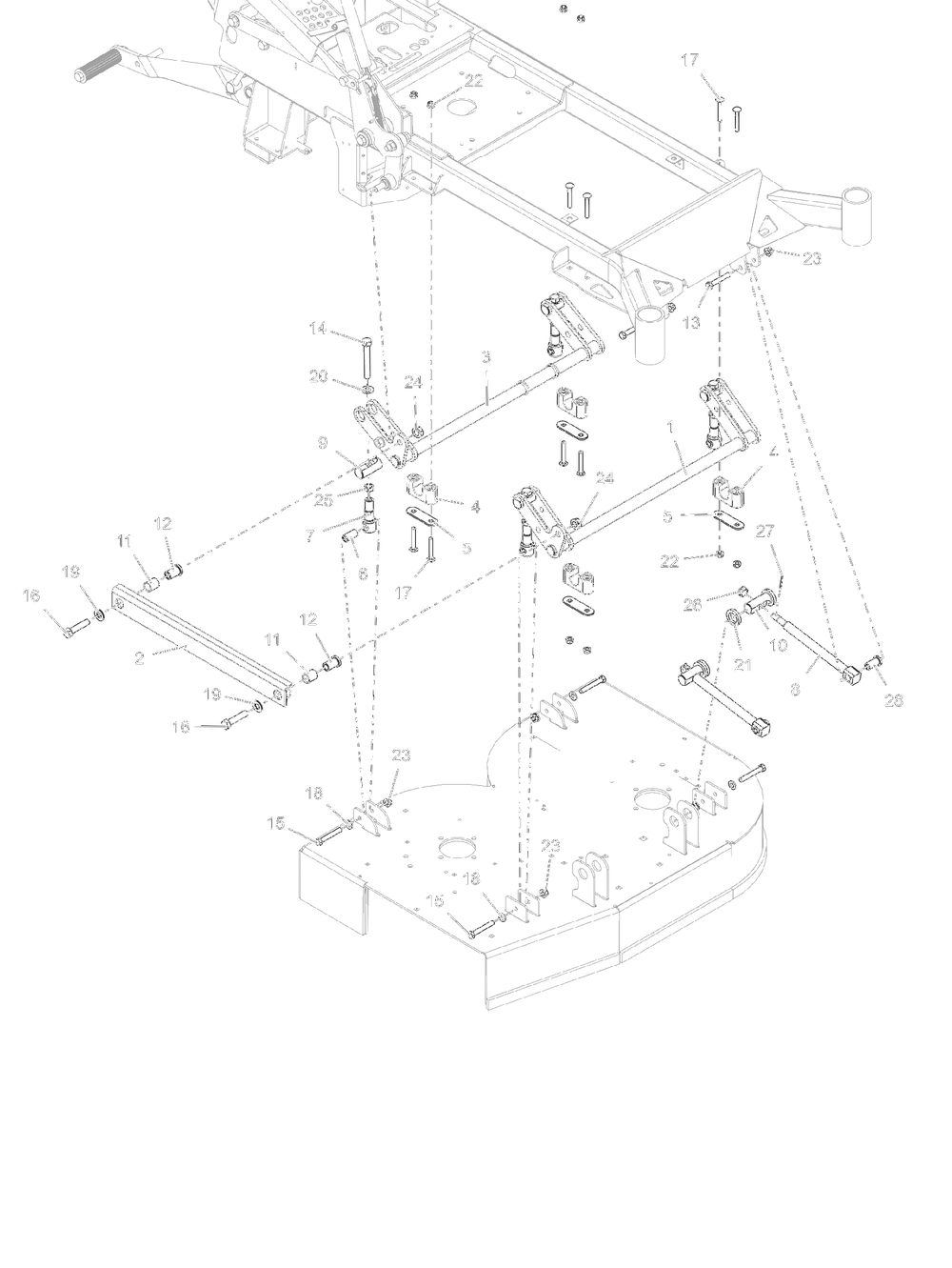 Deck Lift Diagram and Parts List for 994302 000101 + Ariens Lawn Tractor Accessories
