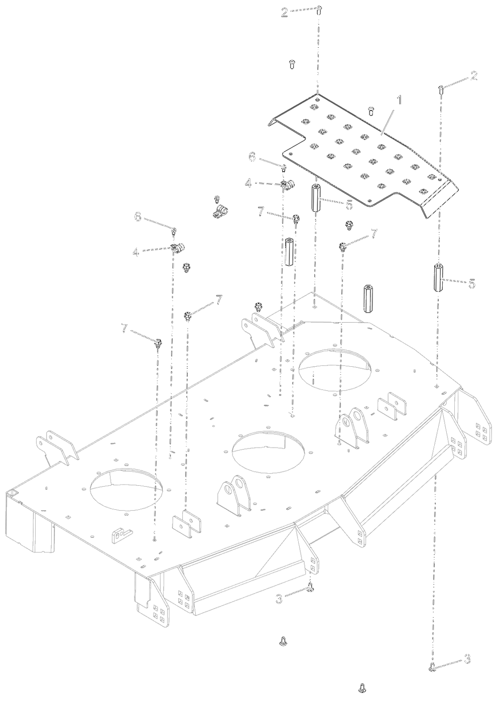 Deck Step Platform - 48-Inch - Sd Diagram and Parts List for 998307 001000 + Ariens Lawn Tractor