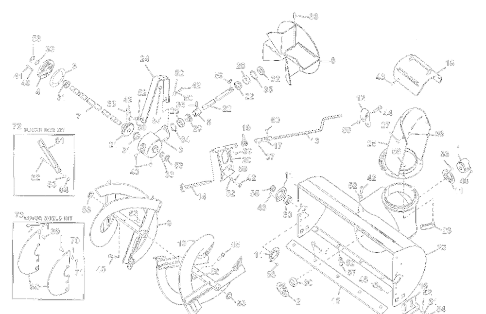 Sno-Scoop Diagram and Parts List for 10ML60 006001 - 017000 Ariens Lawn Tractor Accessories