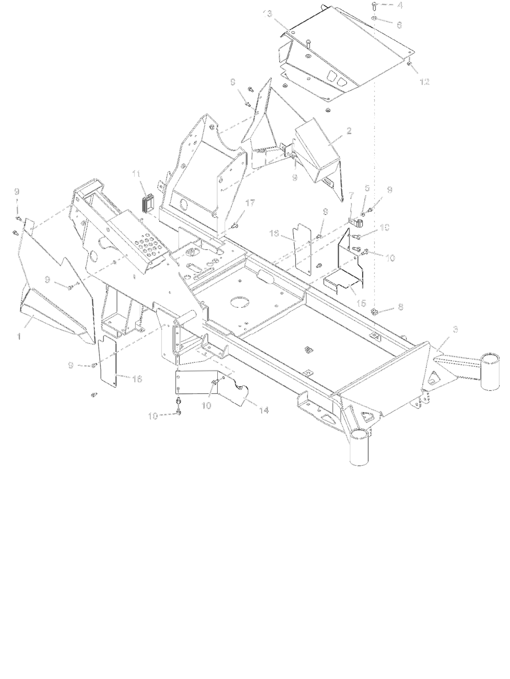 Frame, Fenders And Guards Diagram and Parts List for 994302 000101 + Ariens Lawn Tractor Accessories