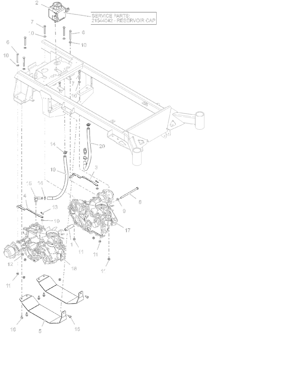Transaxles And Guards Diagram and Parts List for 994302 000101 + Ariens Lawn Tractor Accessories