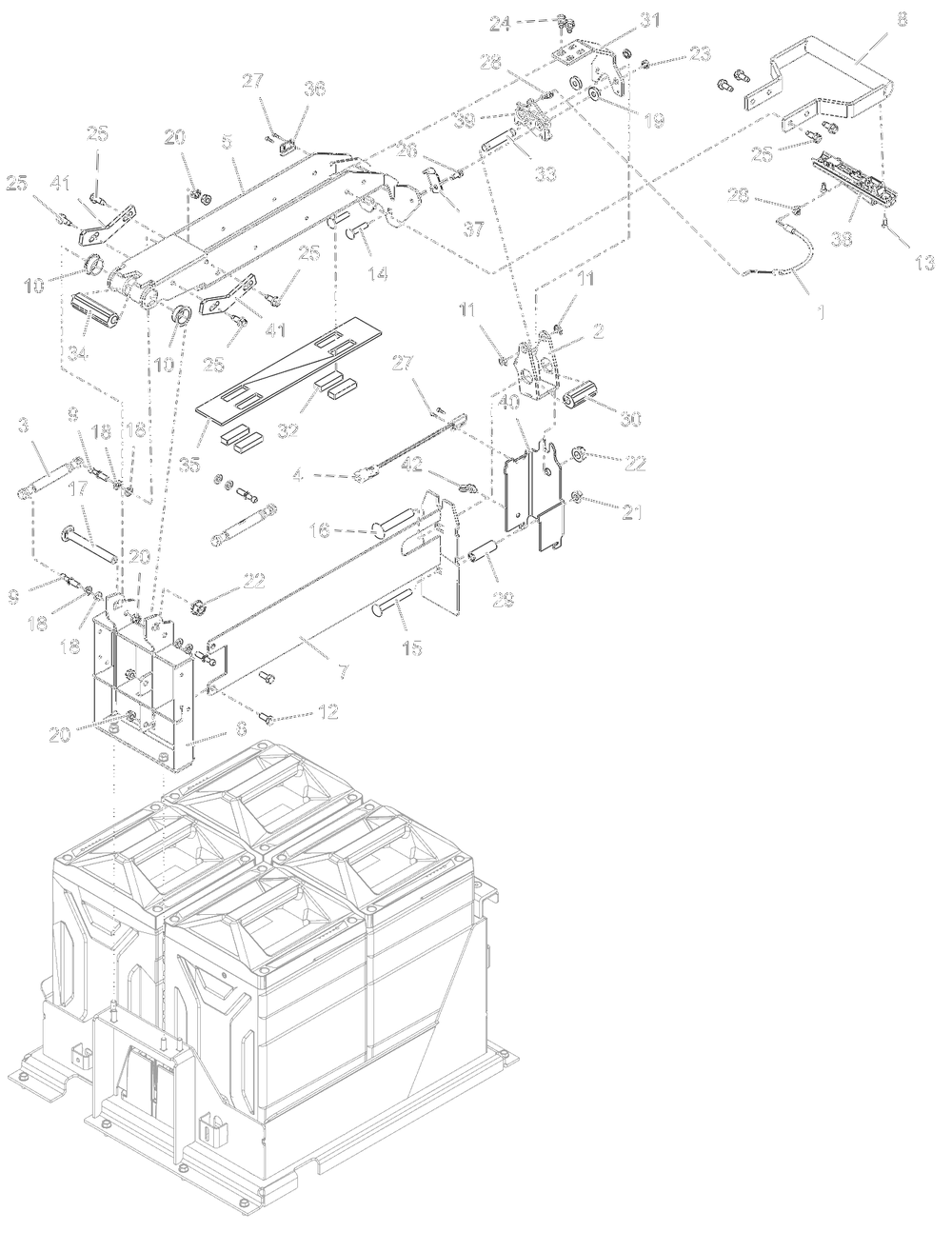 Latch Assembly Diagram and Parts List for 998305 000101 - 000499 Ariens Lawn Tractor