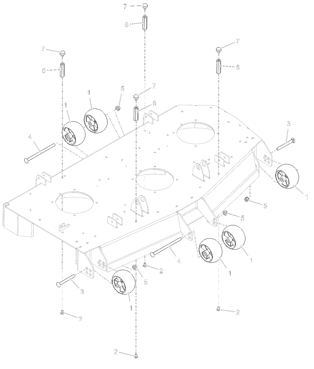 Anti- Scalp Wheels - 52-Inch And 60-Inch - Sd Diagram and Parts List for 998302 000500 - 000999 Ariens Lawn Tractor