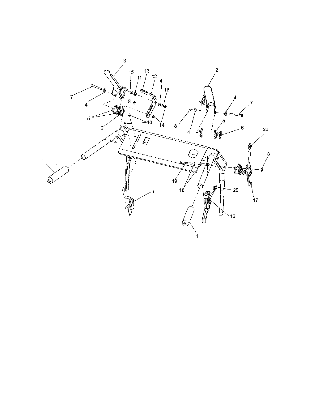 Controls Diagram and Parts List for 91140300 2000-999999 Ariens Lawn Mower