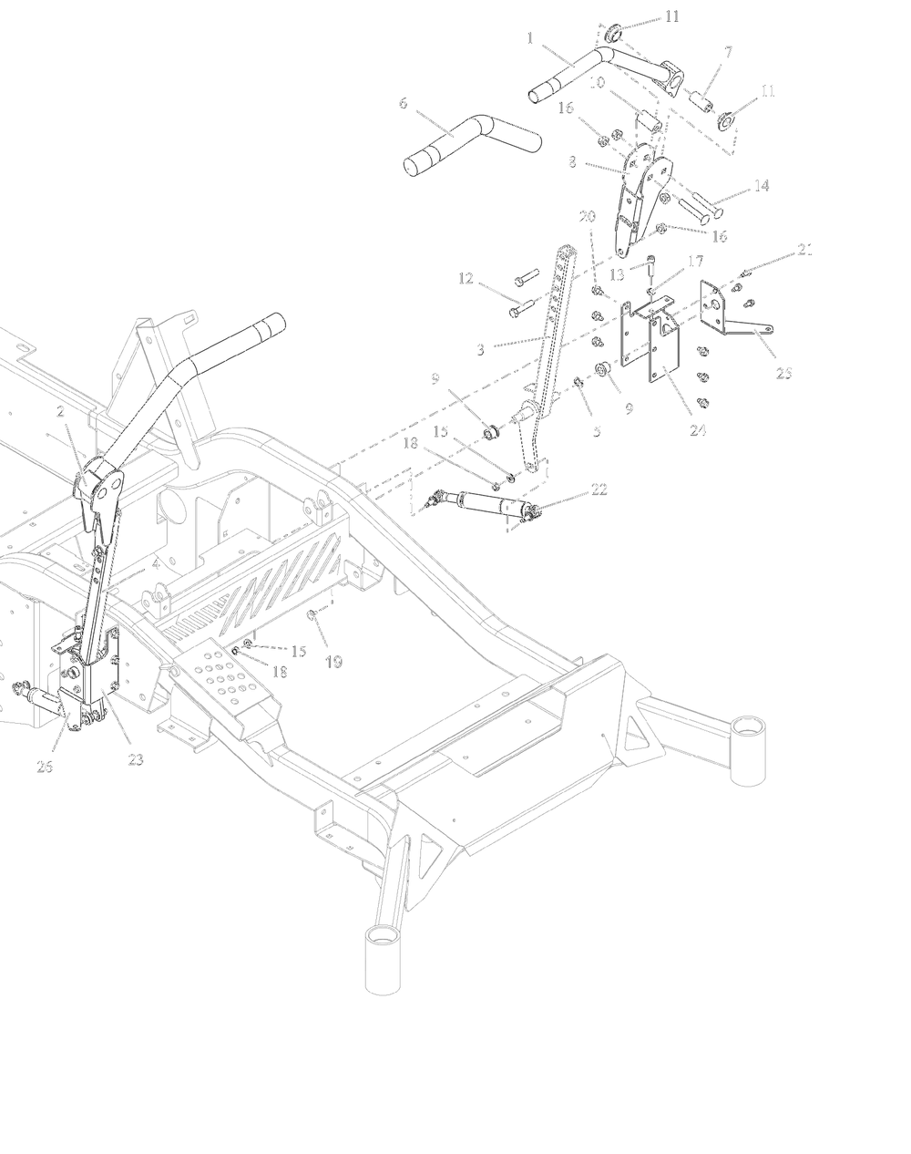 Steering Controls Diagram and Parts List for 997312 000101 - 001499 Ariens Lawn Tractor