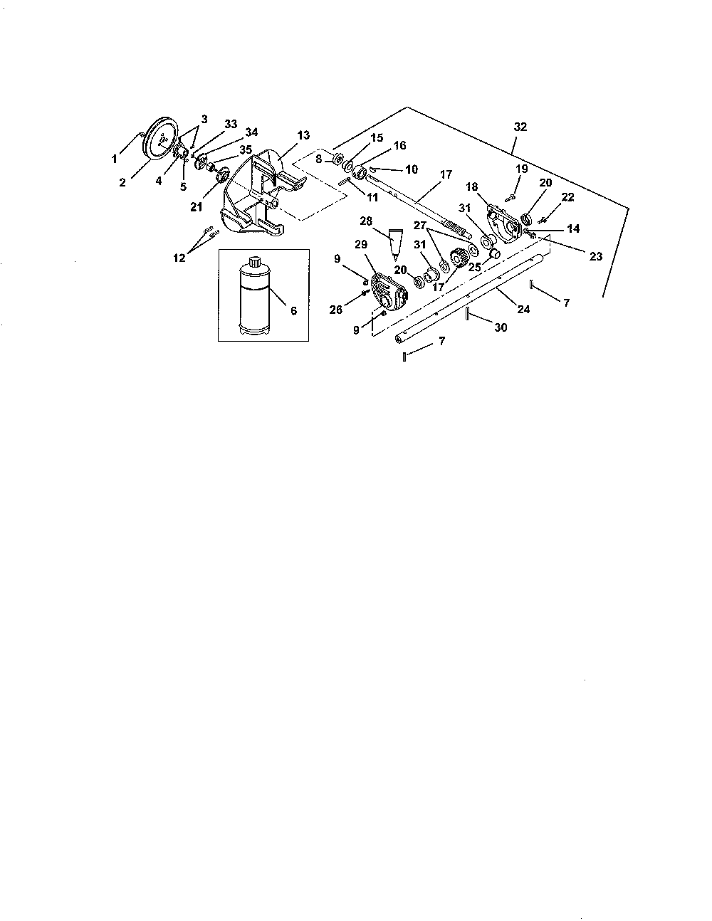 Gear Case/Impeller Diagram and Parts List for 93210400 101-999999 Ariens Snow Blower