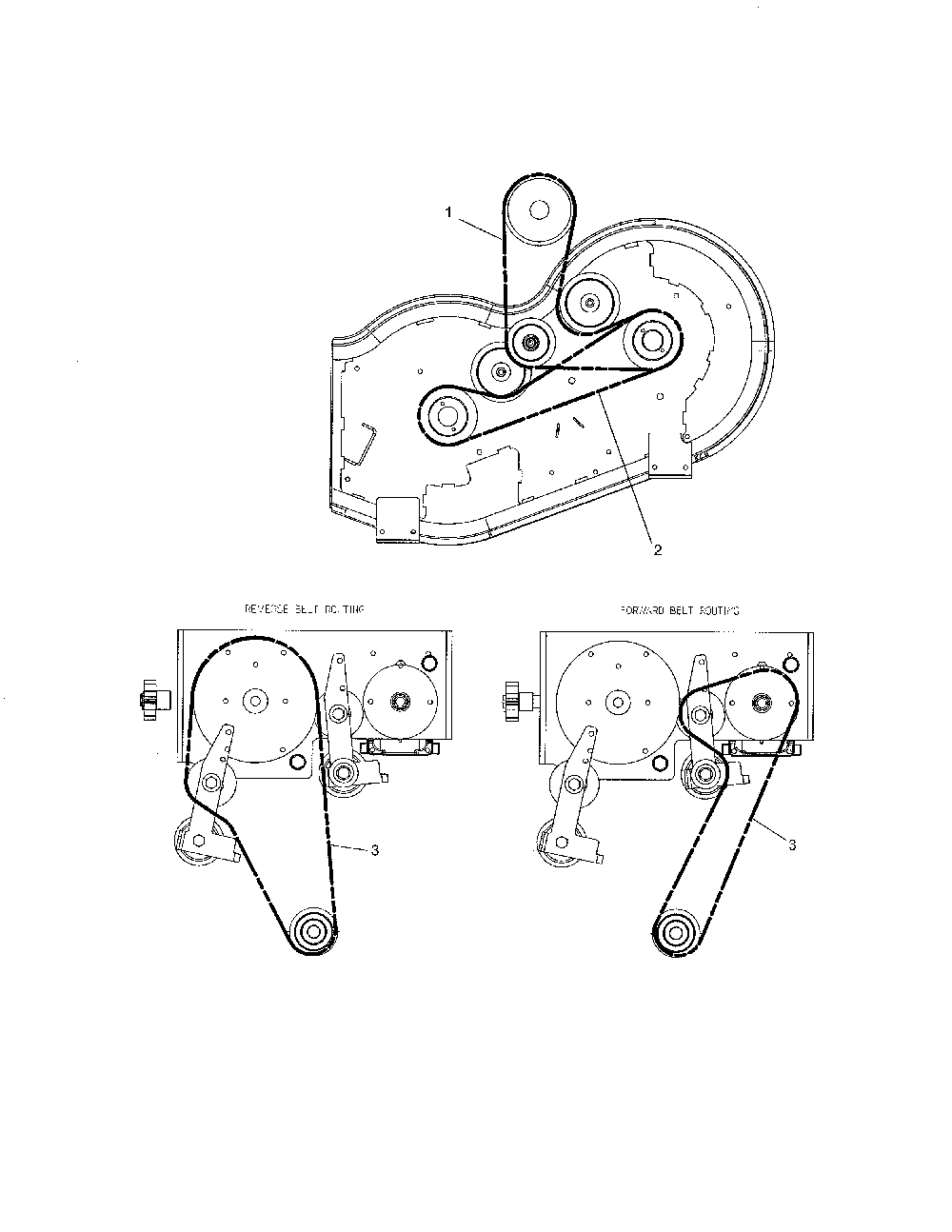 Belt diagrams Diagram and Parts List for 91140300 2000-999999 Ariens Lawn Mower