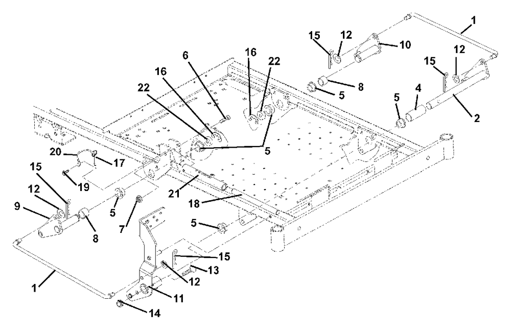 Deck Lift Diagram and Parts List for 915067 (010000 & Above)(1740) Ariens Lawn Tractor