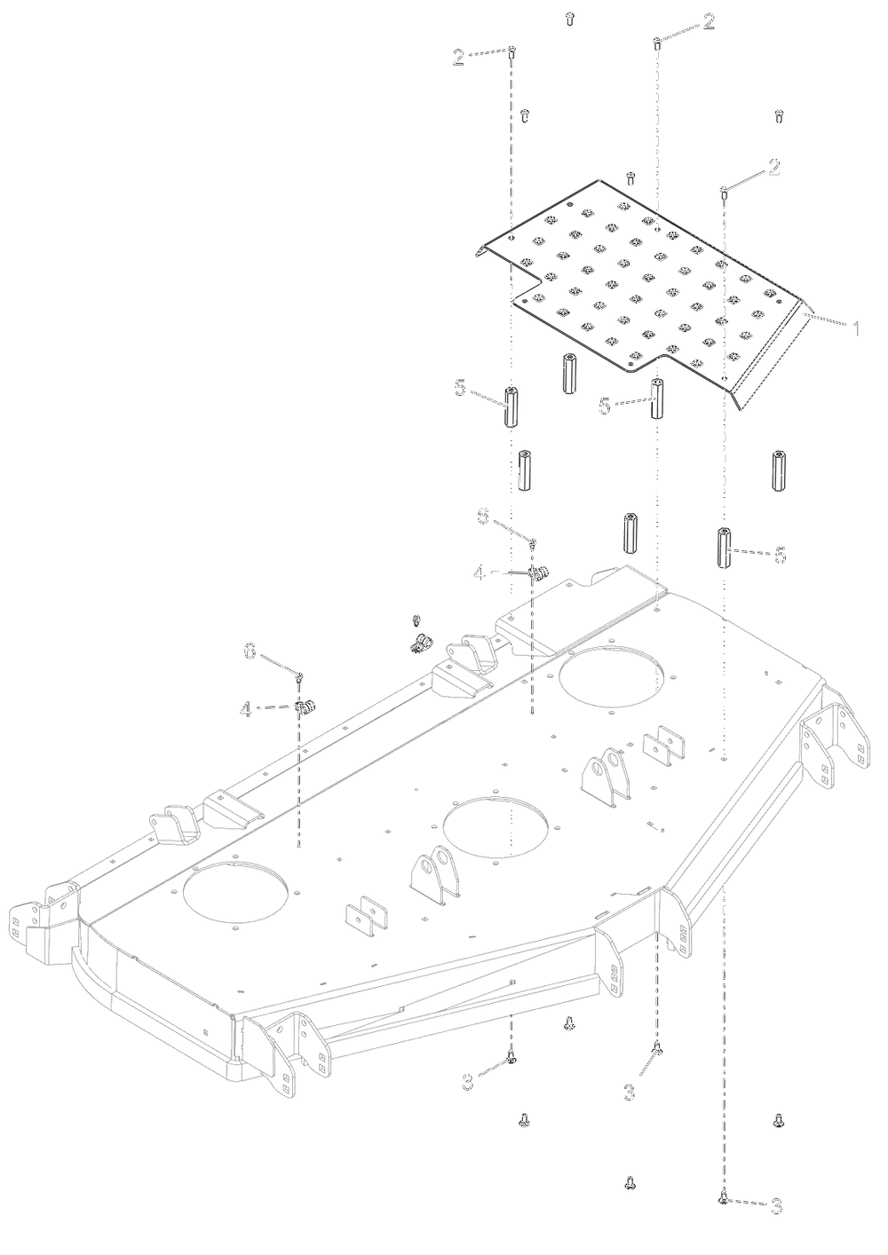 Deck Step Platform - 60-Inch - Rd Diagram and Parts List for 998312 001000 + Ariens Lawn Tractor