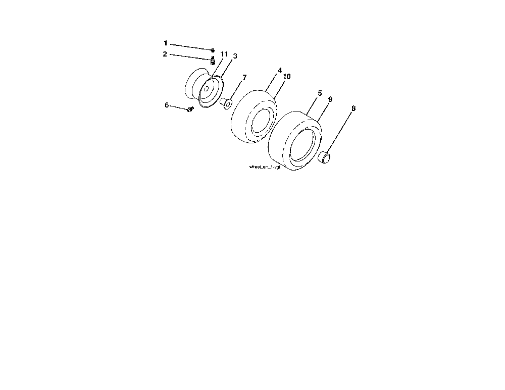 Wheels And Tires Diagram and Parts List for A20K46YT 96046000300 Ariens Lawn Tractor