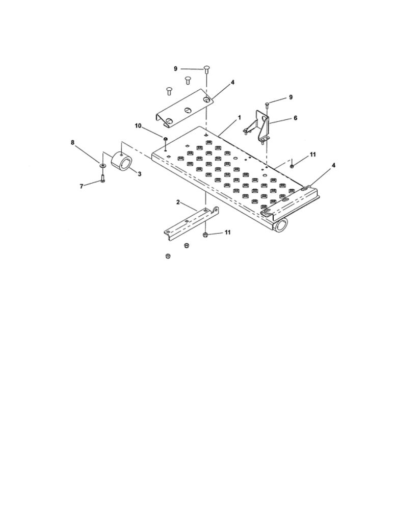 Foot Plate Diagram and Parts List for 99480600  Ariens Lawn Mower