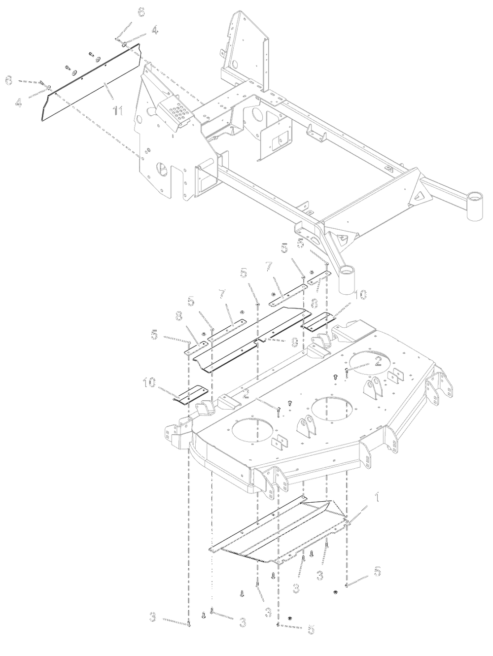 Discharge Chute - 48-Inch - Rd Diagram and Parts List for 998304 001000 + Ariens Lawn Tractor