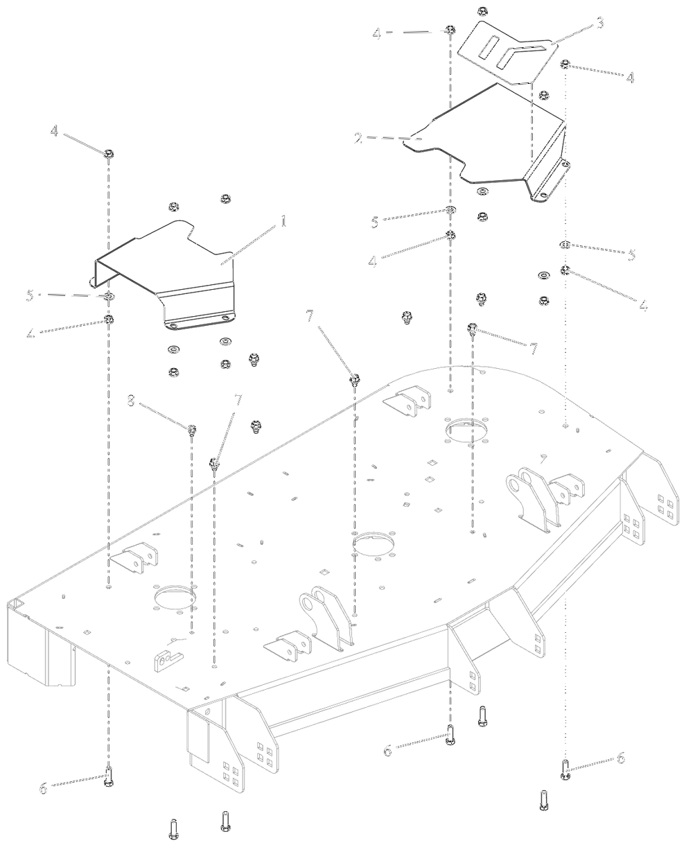 Belt Guards - 48-Inch Diagram and Parts List for 991296 100000 + Ariens Lawn Tractor