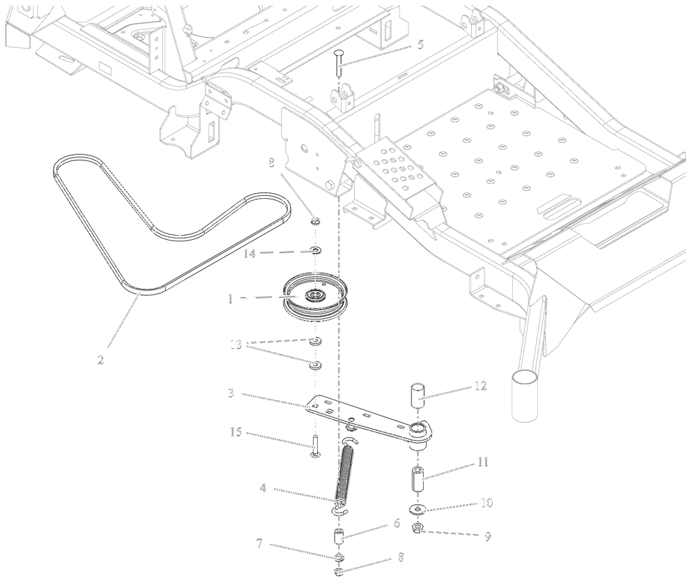 Transaxle Drive Diagram and Parts List for 991590 095000 + Ariens Lawn Tractor