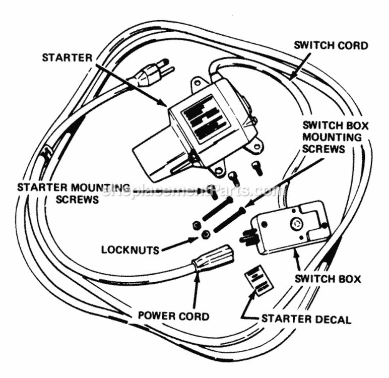 Electric Starter Kit 120V Diagram and Parts List for 724007  Ariens Snow Blower