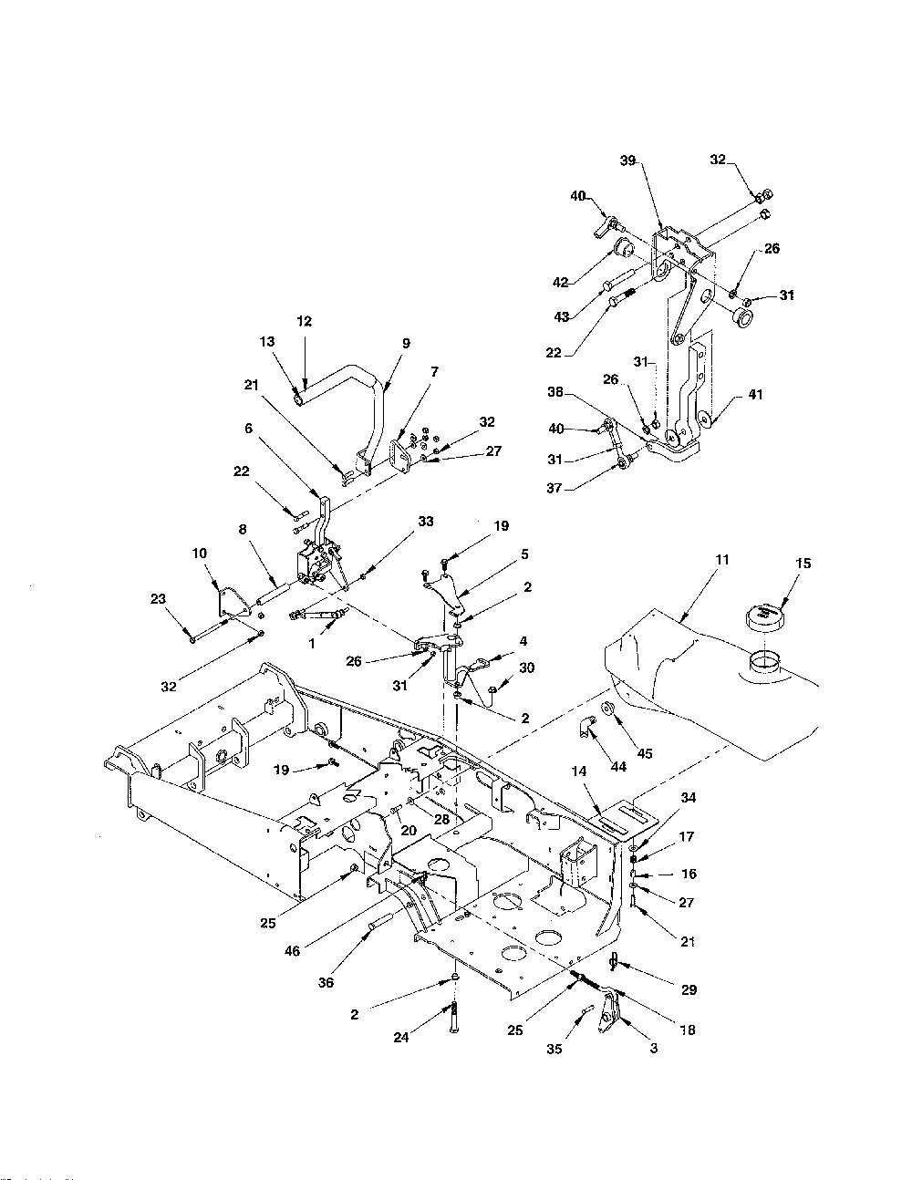 Steering controls/fuel tank Diagram and Parts List for 99280700  Ariens Lawn Mower