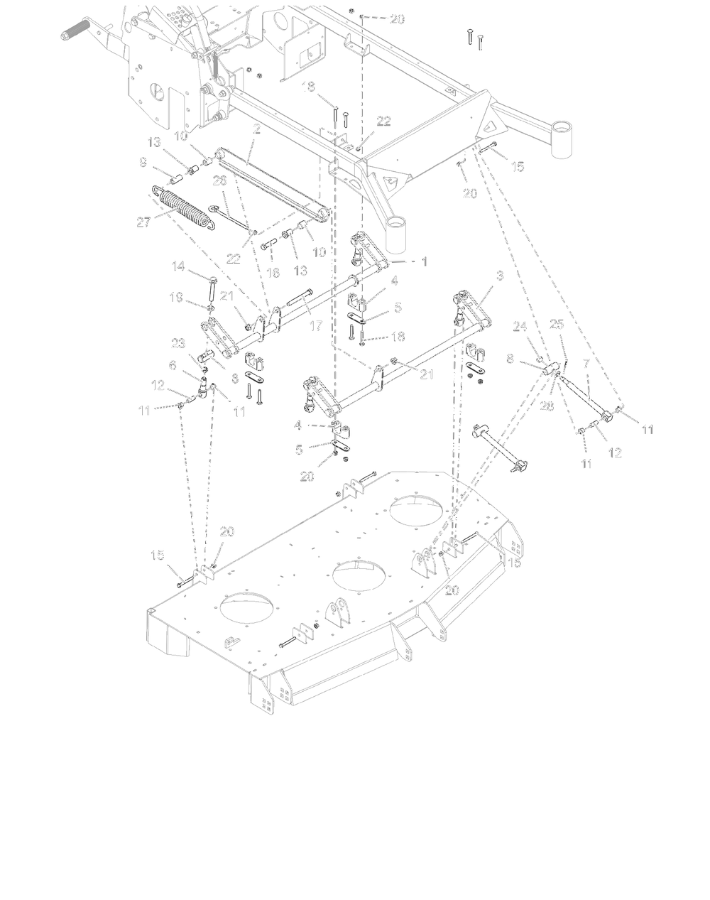 Deck Lift - Sd Diagram and Parts List for 998303 001000 + Ariens Lawn Tractor