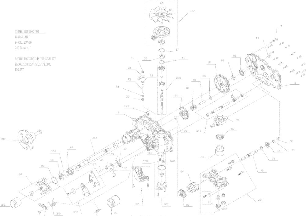 Transmission - Zt3100 - 09159800 Diagram and Parts List for 994303 000101 + Ariens Lawn Tractor Accessories