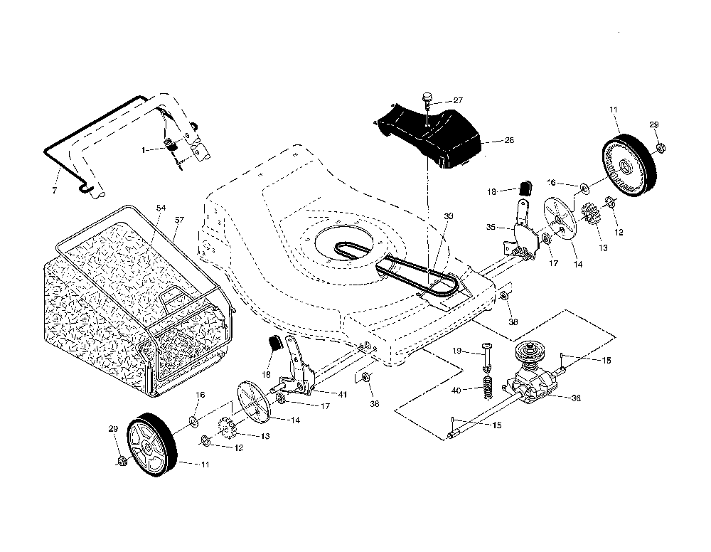 Drive Control/Gear Case/Wheels Diagram and Parts List for A173K22 96146000600 Ariens Lawn Mower
