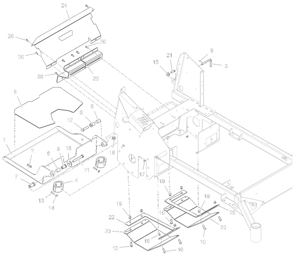 Operator Platform And Guards Diagram and Parts List for 998302 000500 - 000999 Ariens Lawn Tractor