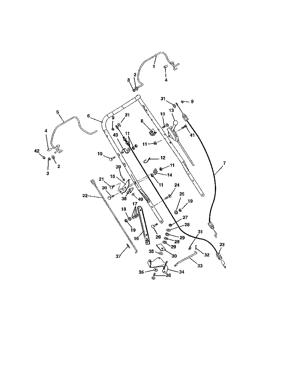 Handlebar/controls Diagram and Parts List for 91116000 1138-999999 Ariens Lawn Mower