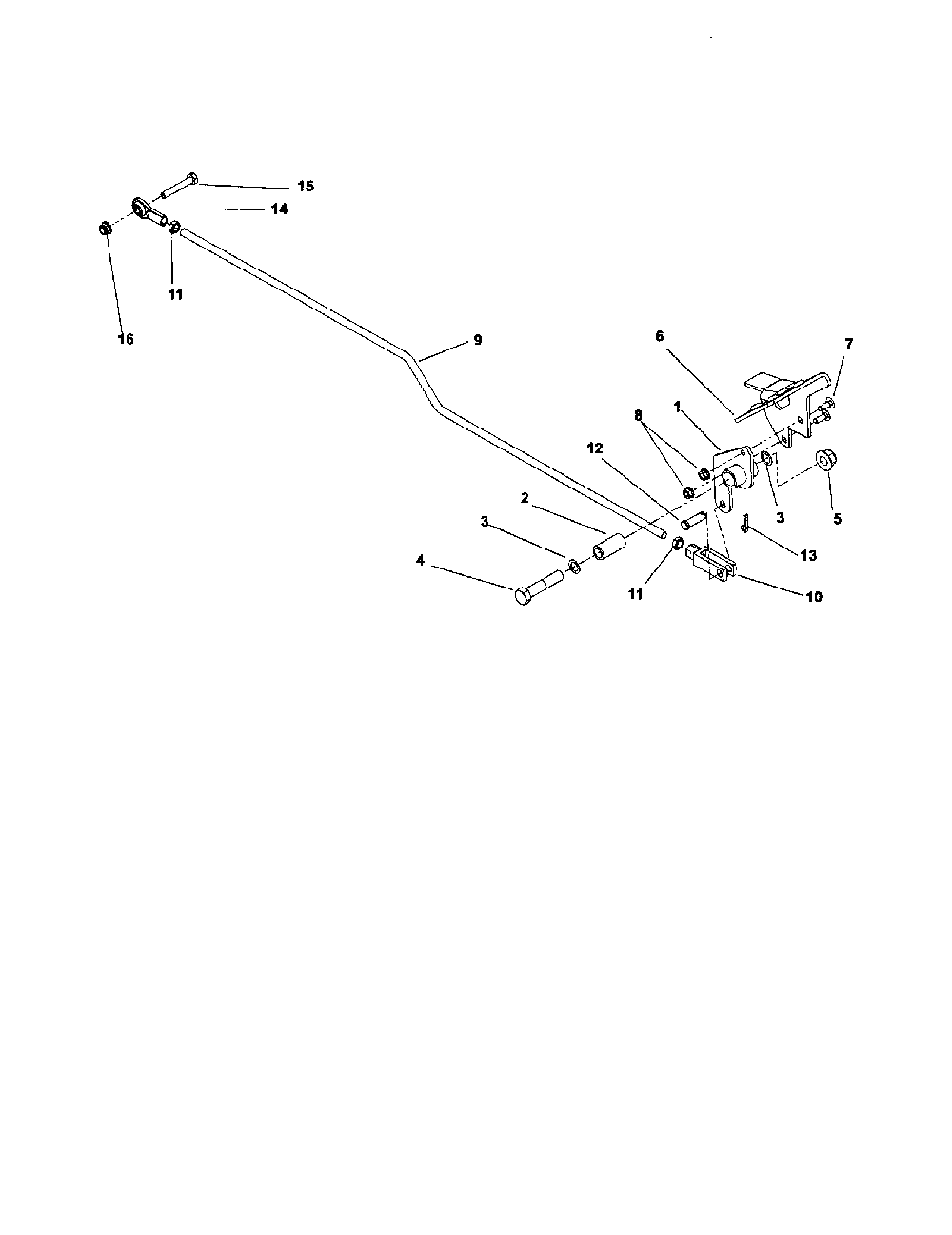 Directional control Diagram and Parts List for 91600200  Ariens Lawn Mower