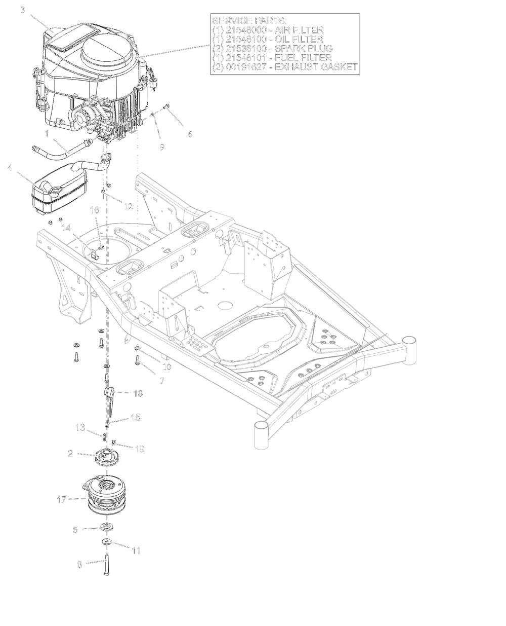 Engine - Kawasaki Fr651v Diagram and Parts List for 918027 035000 + Ariens Lawn Tractor